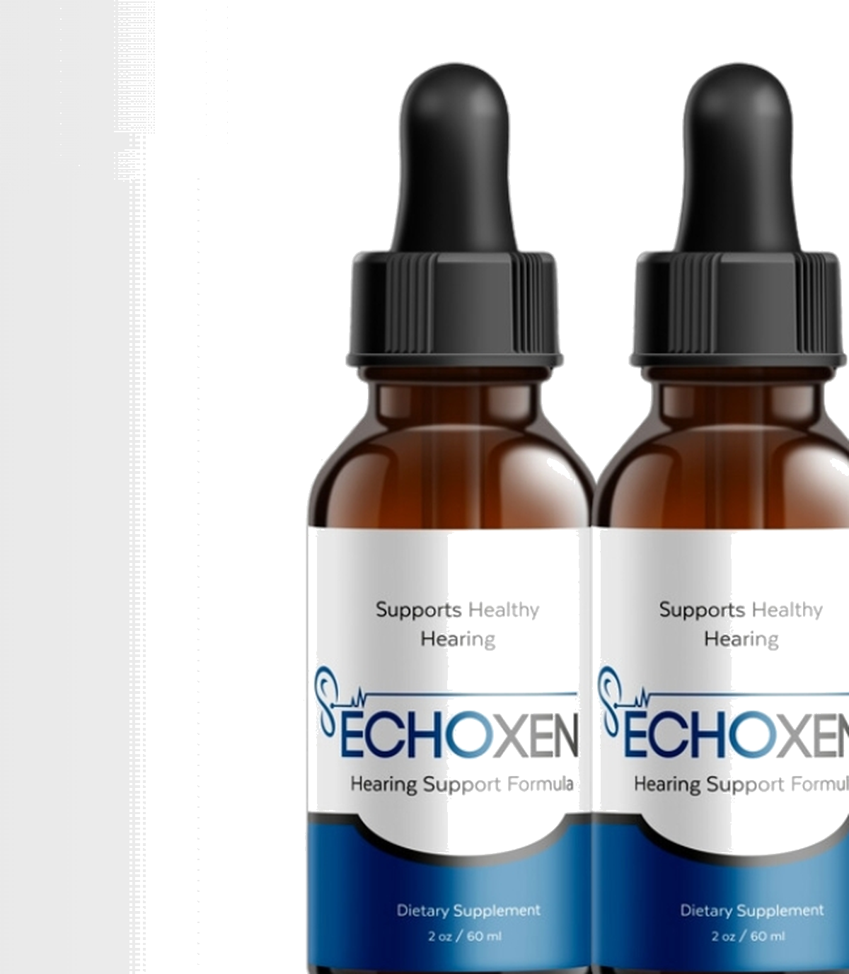 EchoXen Hearing Support Formula dropper bottles, 2 oz / 60 ml