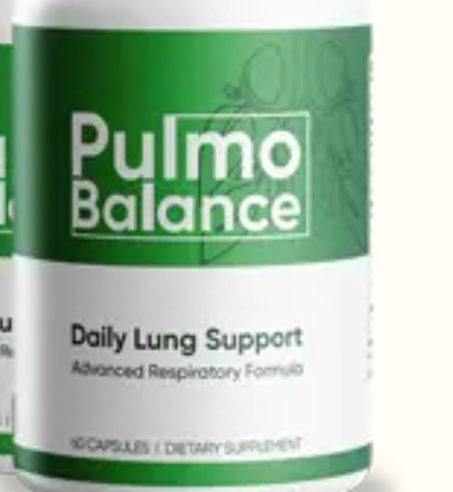 Pulmo Balance Daily Lung Support supplement bottles with green labels