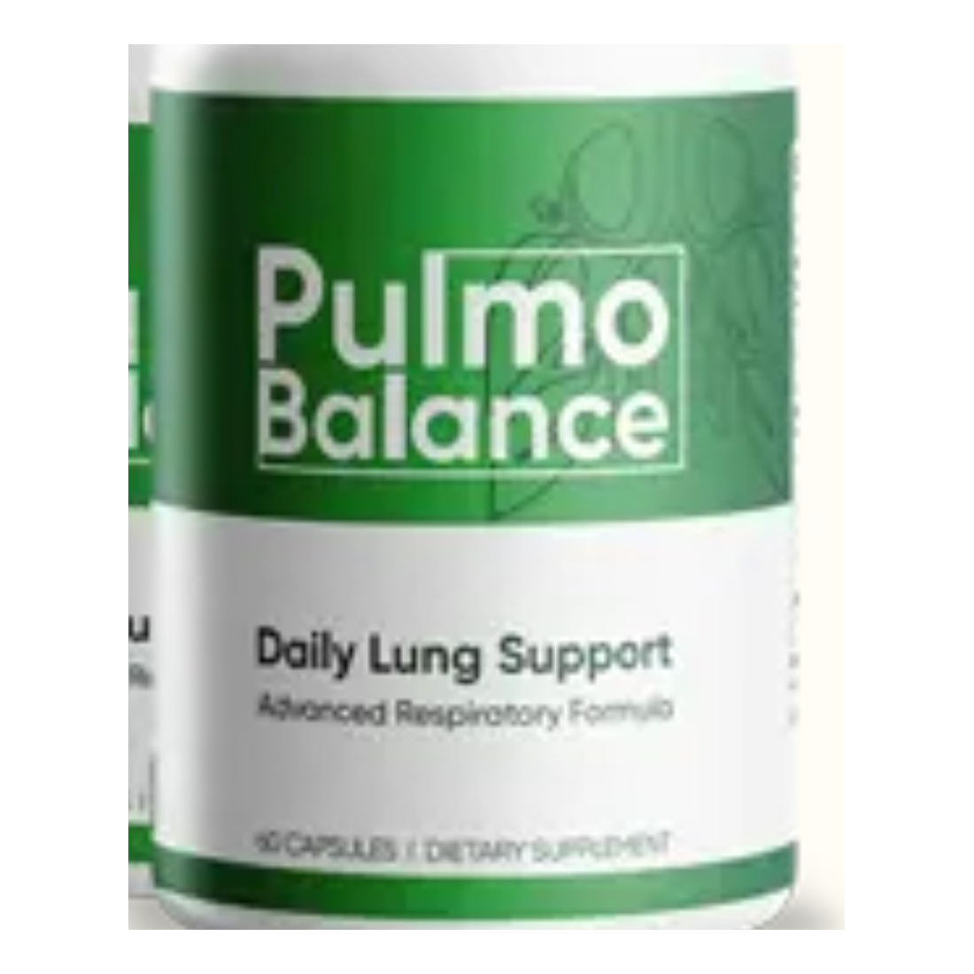 Pulmo Balance Daily Lung Support supplement bottles with green labels